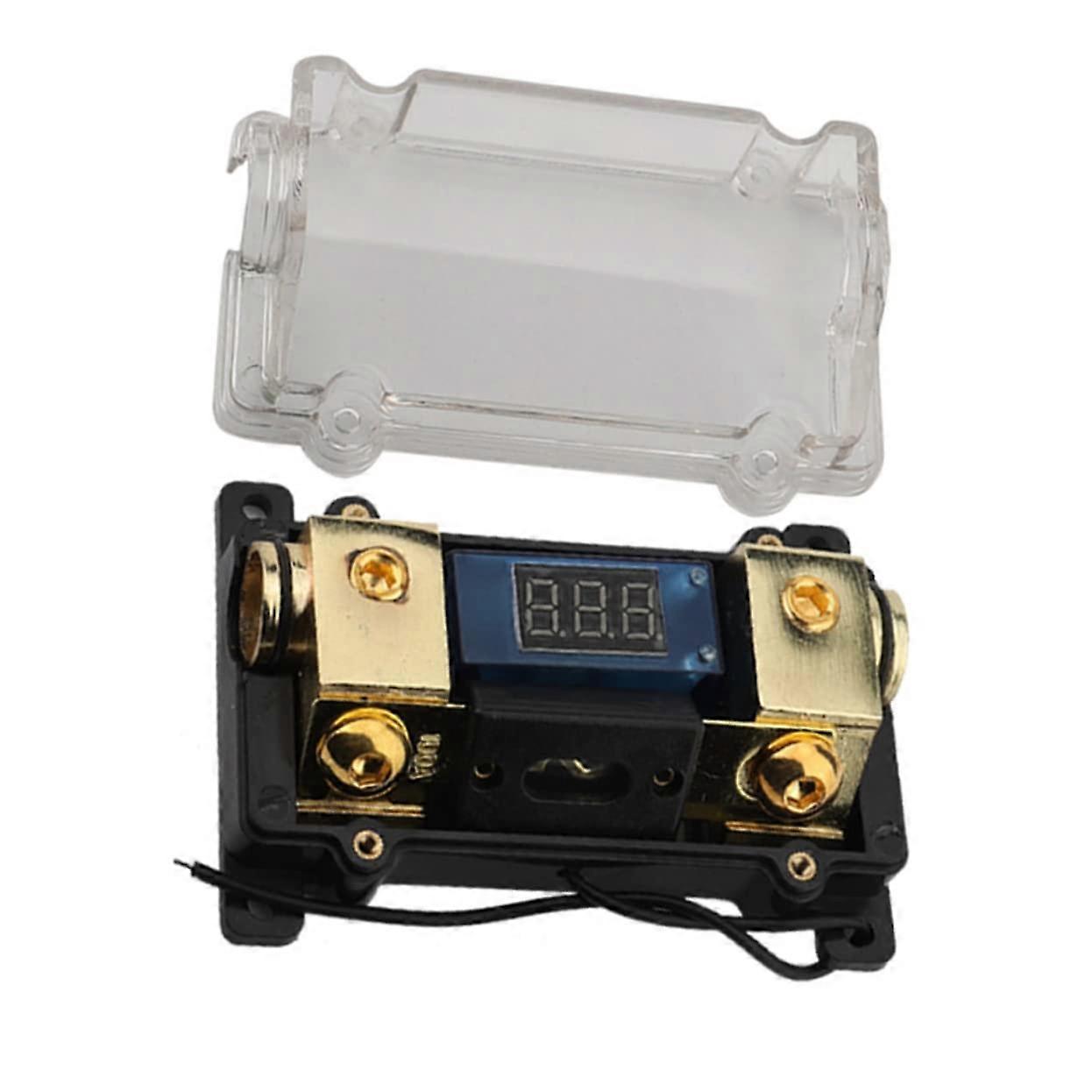 Car Audio Fuse Holder with Digital Display, Automatic Power Cutoff for Vehicle Amplifier