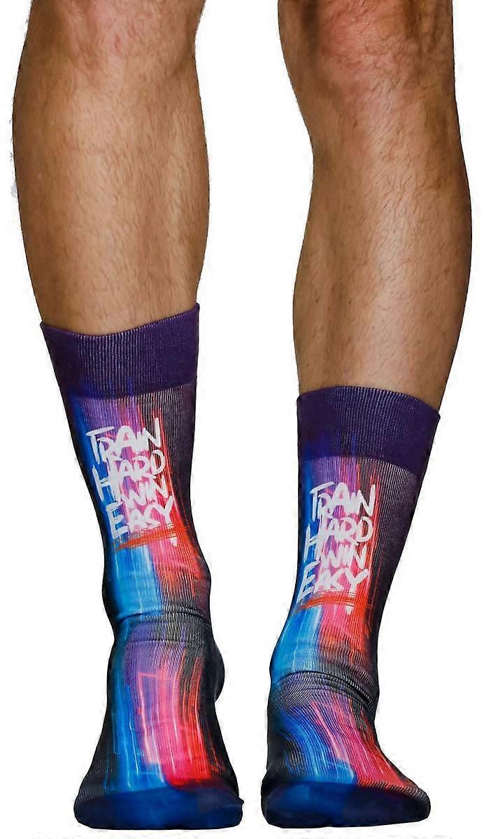 Wigglesteps Train Hard II Socks - Purple/Blue/Red