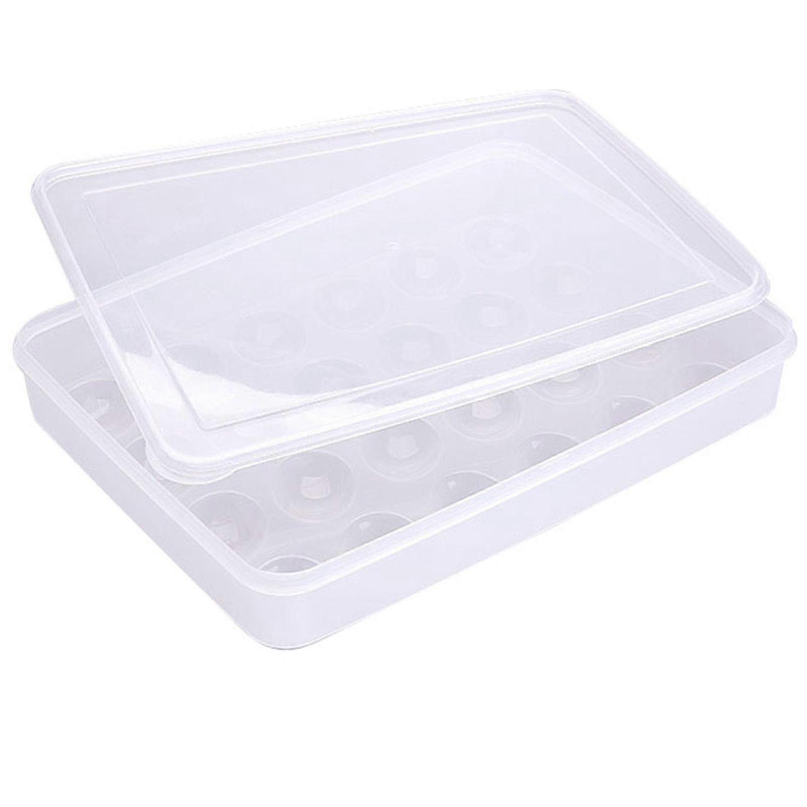 Refrigerator Egg Container Plastic Space Saving Multifunctional 24 Egg Organizer Holder for Kitchen