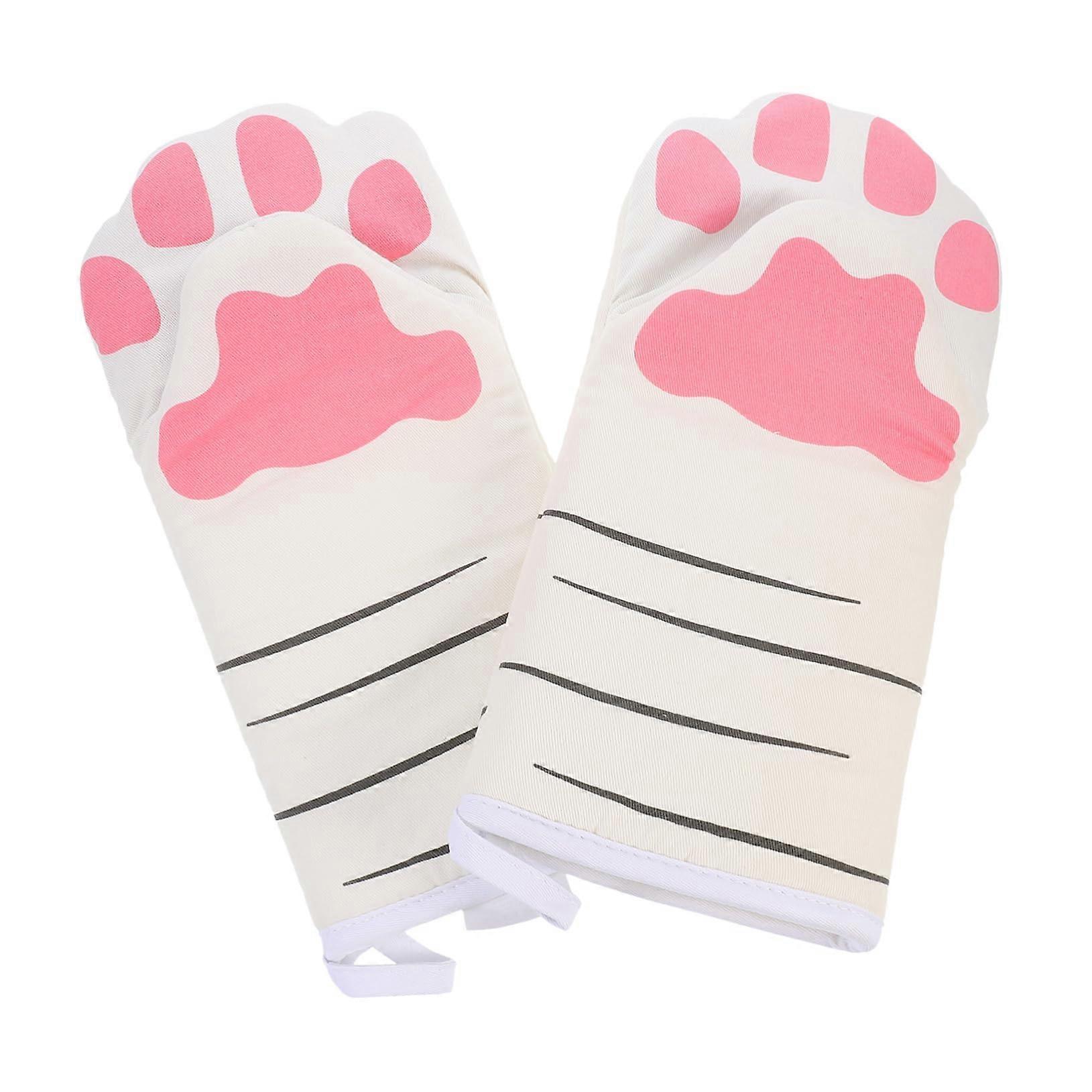 Cat's Claw Oven Gloves, 2Pcs, Heat-Resistant Baking Mitts For Cooking And Microwave Use, Cat Claw Shape Design, Home Use
