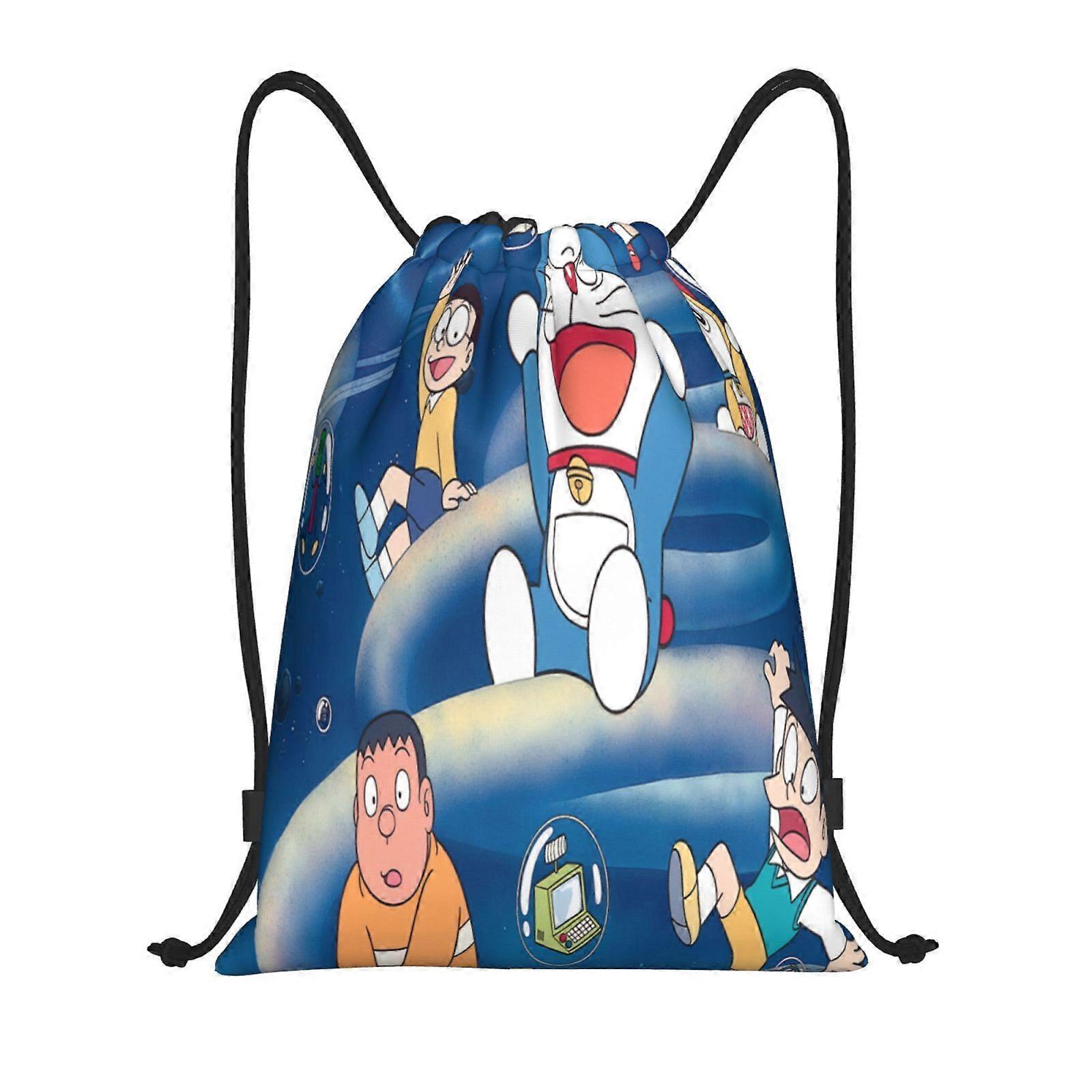 r140 Doraemon Canvas Doppelschulterrucksack kompaktes Design mit geräumigem Innenraum p140