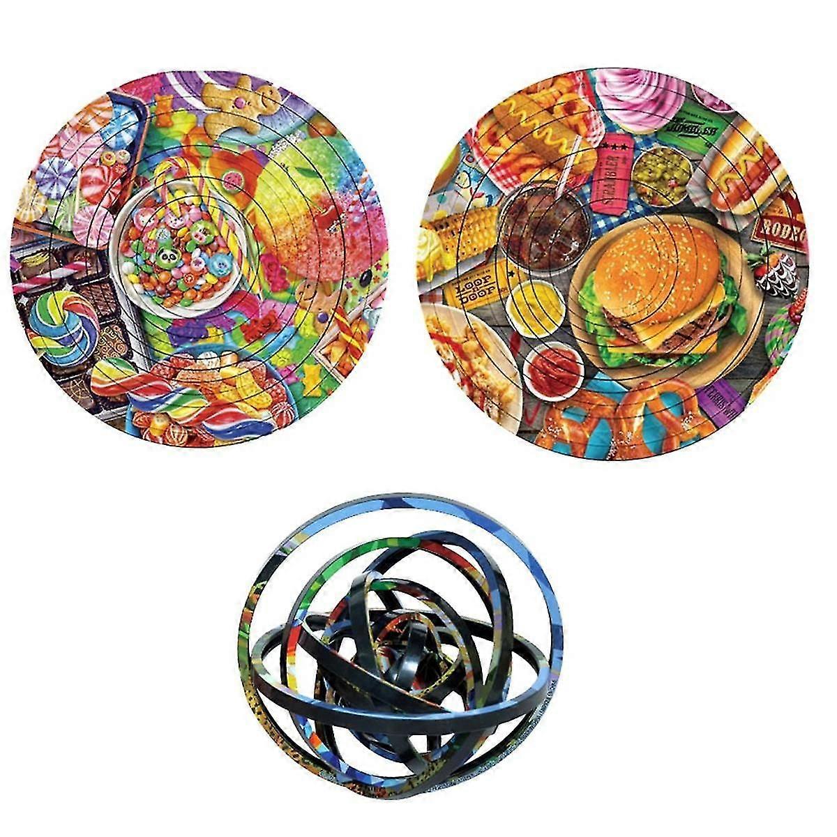 360 Degree Rotating Circular Puzzle, Double-Sided, for Children
