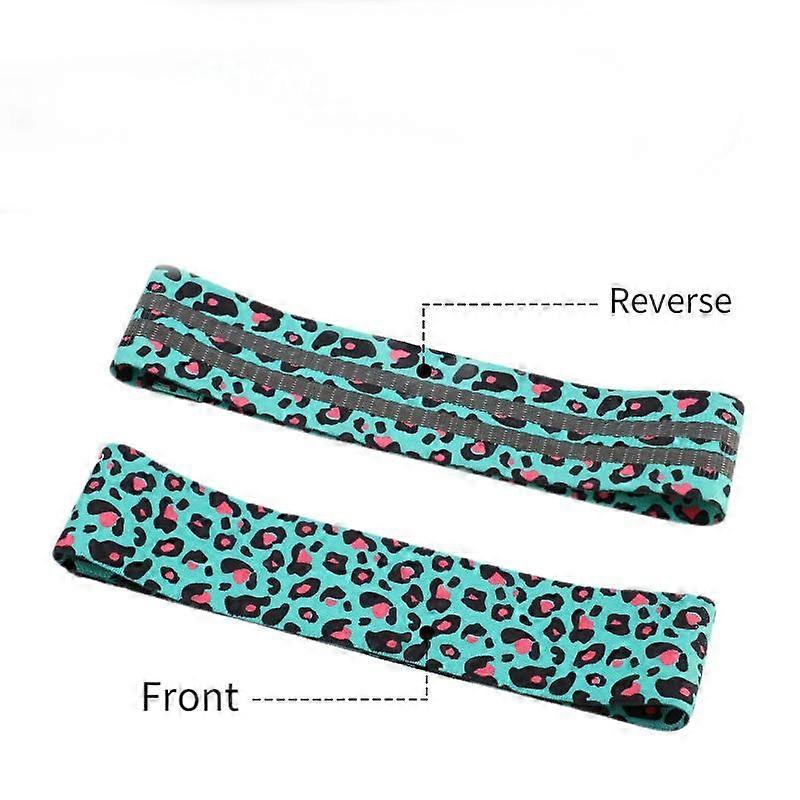 Non-Slip Cloth Exercise Bands For Working Butt,  Legs For Gym & Home Workout, Yoga (Leopard Print Medium Resistance - Size M)