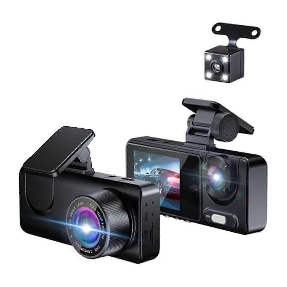 Auto Dashcam vorne und hinten, 1080P Driving Recorder Kamera, G-Sensor, Parkmonitor, Loop Recordi