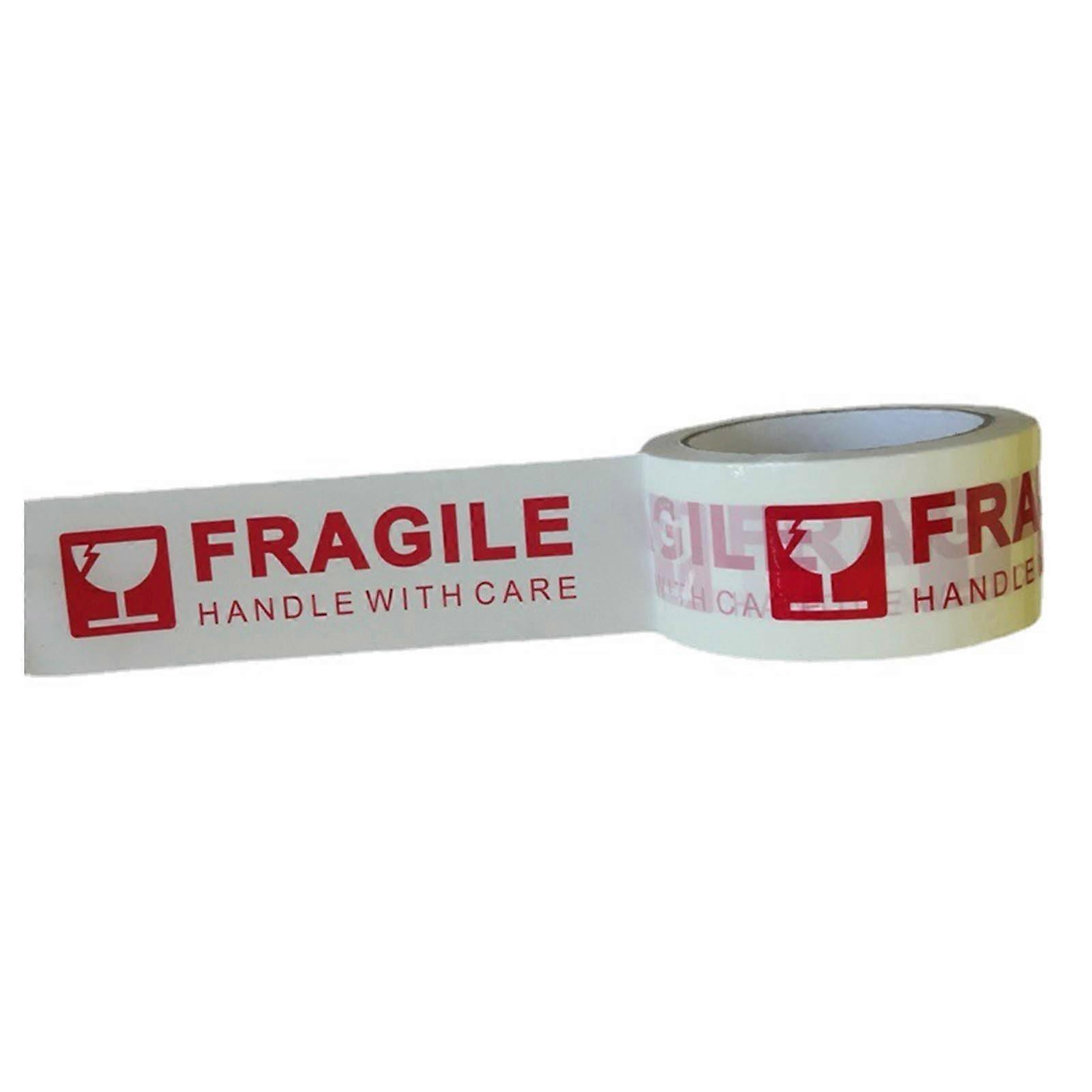 3Pcs Fragile Adhesive Label Warning Tape Strong Viscosity Clear Printing for Packing Sealing