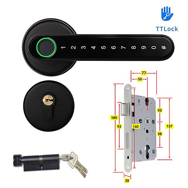 Ttlock Or Tuya App Smart Remote Control Fingerprint Biometrics Lock Support Password Number Code Key