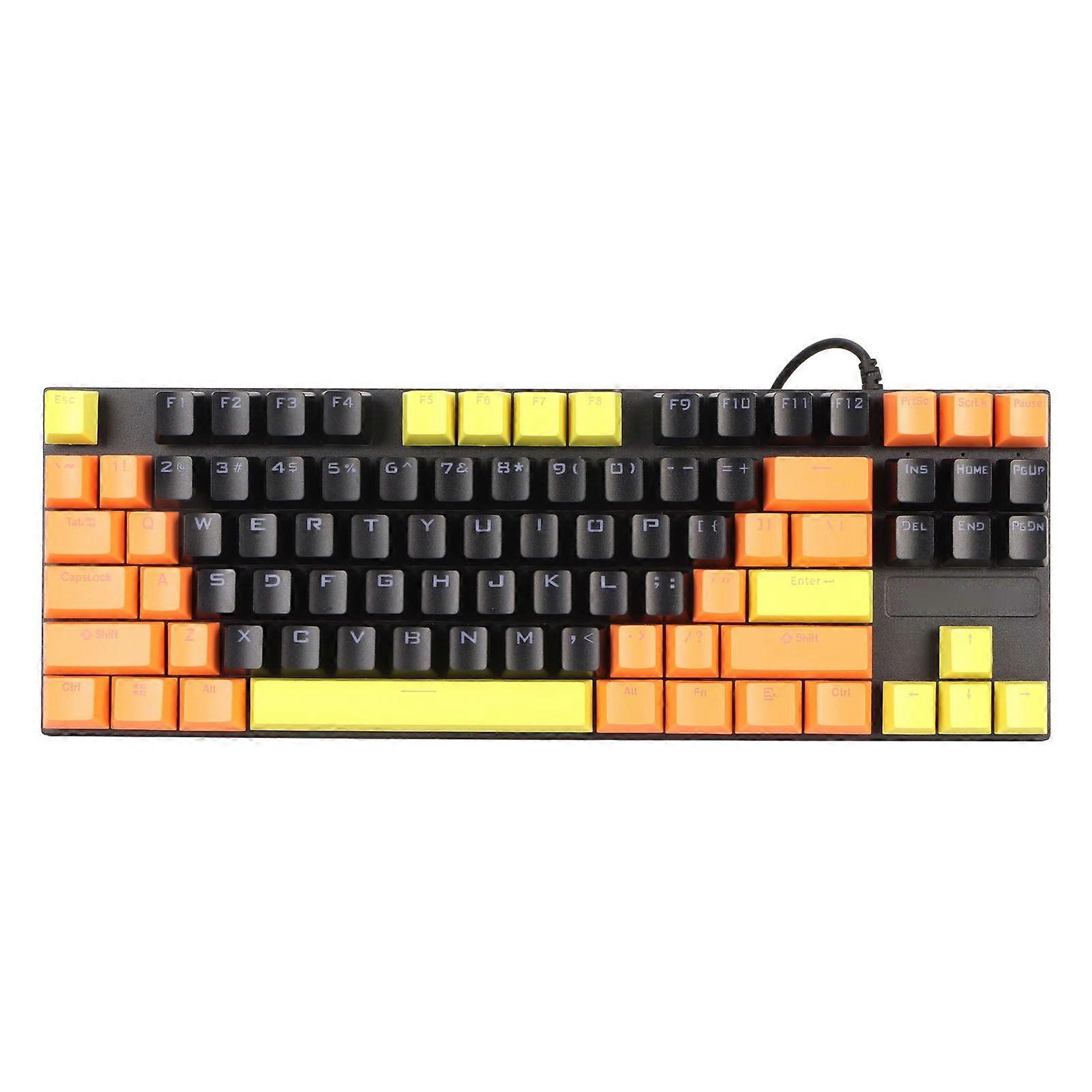 SBSGV Mechanical Gaming Keyboard 87 Keys Ergonomic Wired Backlit Computer Keyboard with Blue Switch