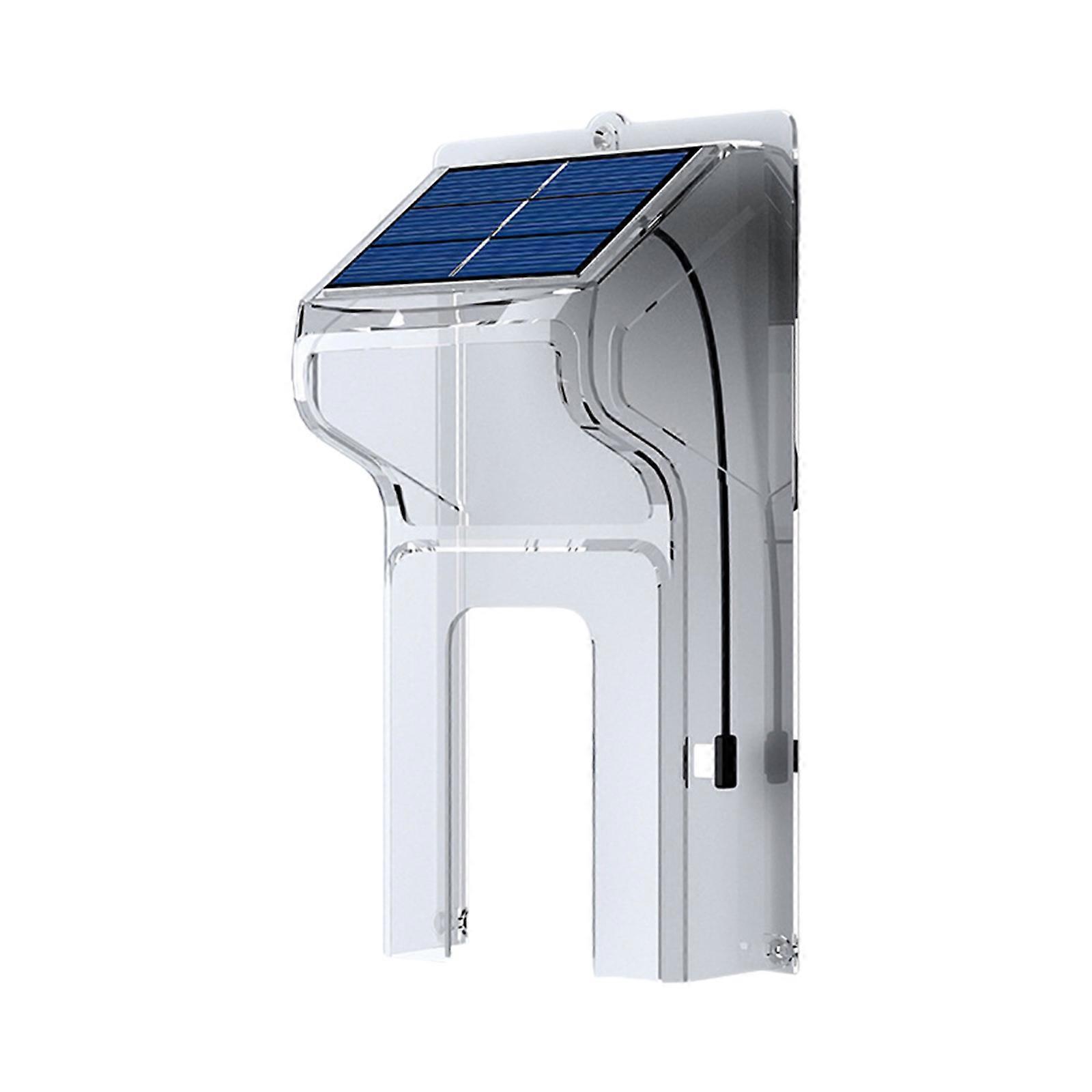 Doorbell Waterproof Protector Shield with Solar Charging Panel Adhesive Guard Shield Easy Installation Keypad Cover