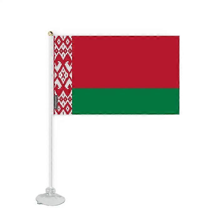 Flag - Belarus - Mini Suction Cup Flag - 20 x 30 cm - Polyester - Double Sided Print