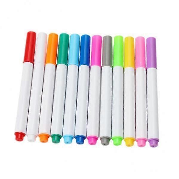 3x Set of 12 Colorful Liquid Chalk Marker Set Dust for Leathers Writing