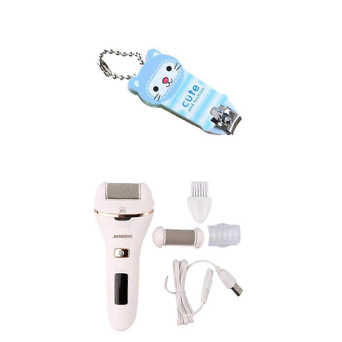 Electric Callus Removers Set Waterproof USB Foot Rasp Compact Tools