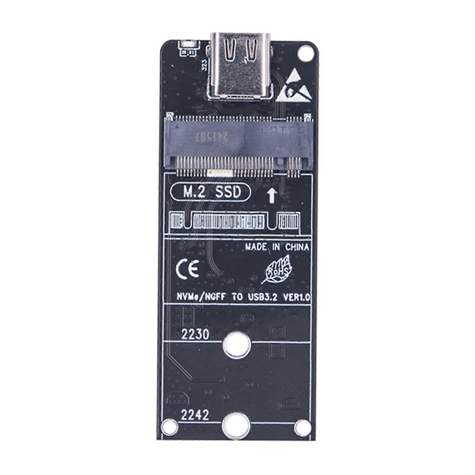 20Gbps M.2 NVMe SSD Enclosure USB 3.2 Gen2x2 2230/2242 Enclosure Case Motherboard M.2 To USB C Adapter for PC Desktop
