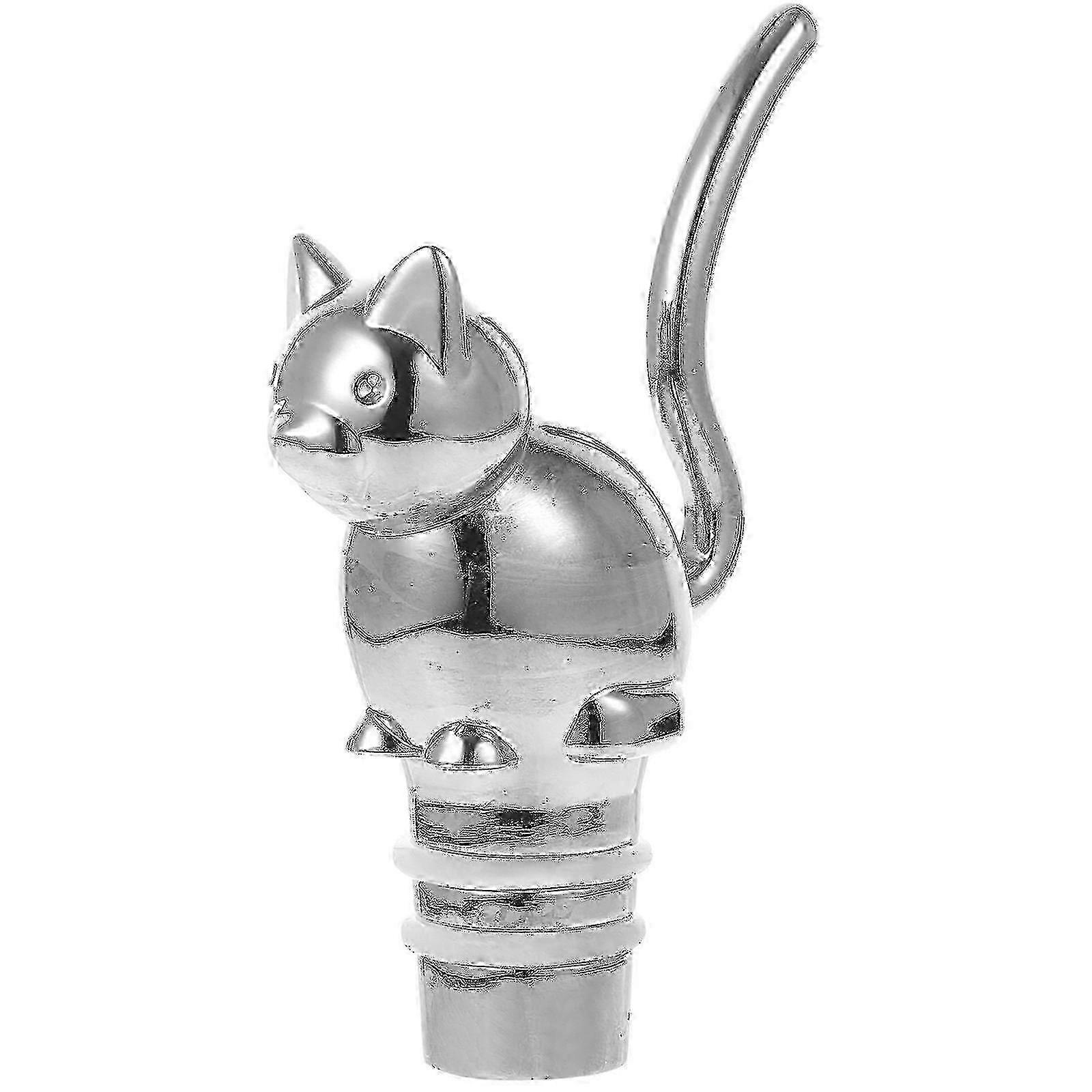 Alloy Cat Wine Bottle Stopper Decorative Barware Tool Accessory
