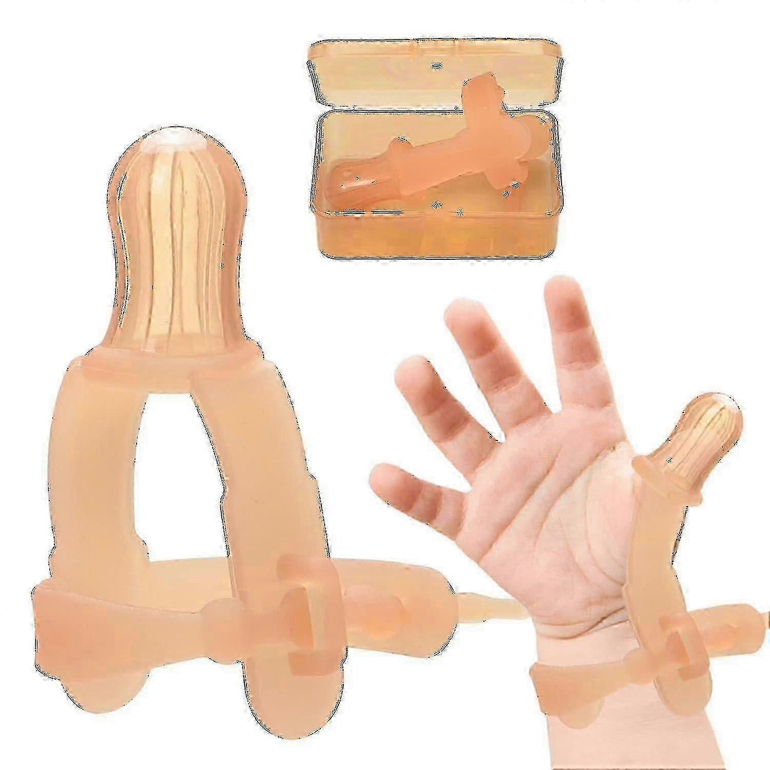 פקק מציצת אגודל לילדים - מגן אגודל מתכוונן למצוץ אגודל ערכת טיפול במציצת אגודל סיליקון חדש