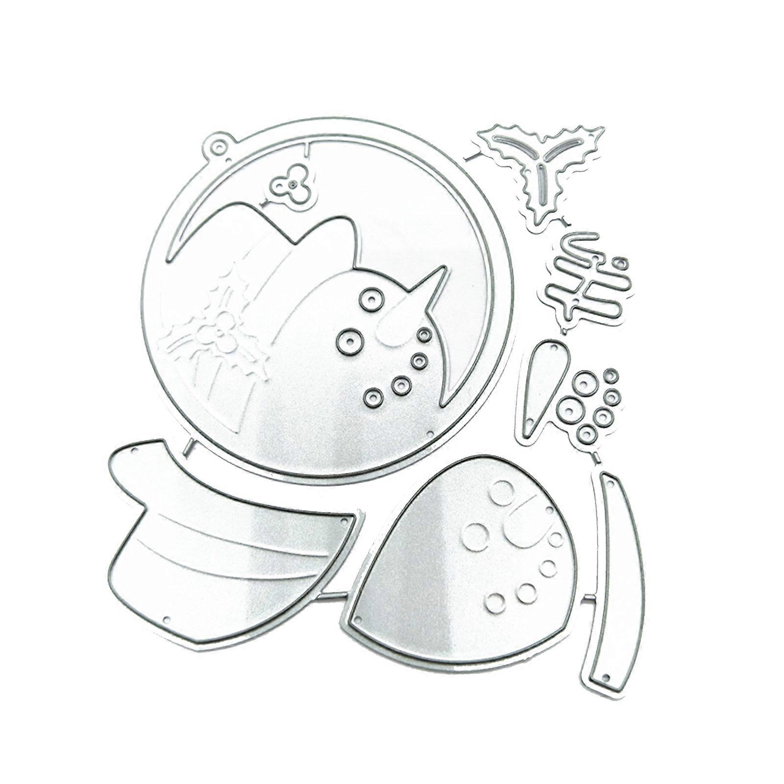 Metal Die Cuts Christmas Snowman Embossing Stencil Cutting Dies for Card Making Scrapbooking Paper Craft DIY Template