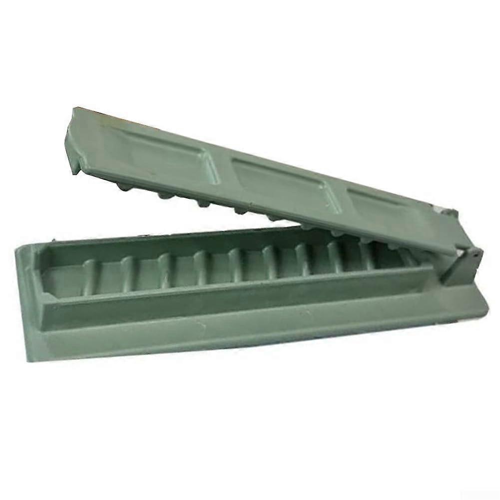 2 pieces manual skewer press for barbecue home practical kebab maker tool (green)