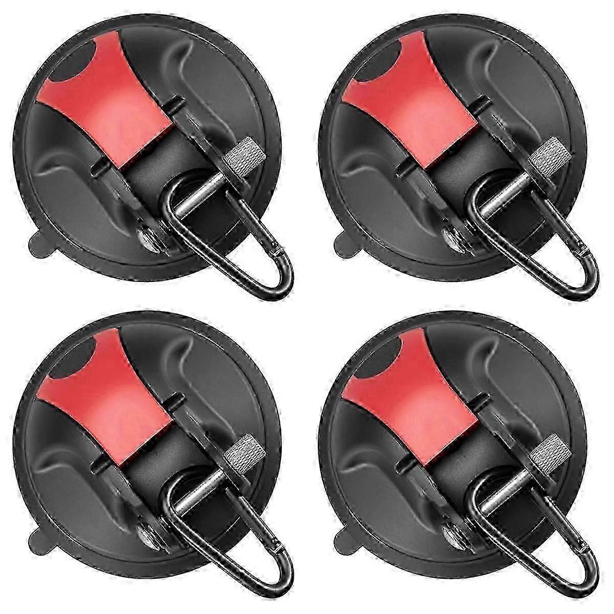 4 PCS Heavy Duty Suction Cup Hooks for Camping, Car, RV, Window Camping Suction Cup Hooks