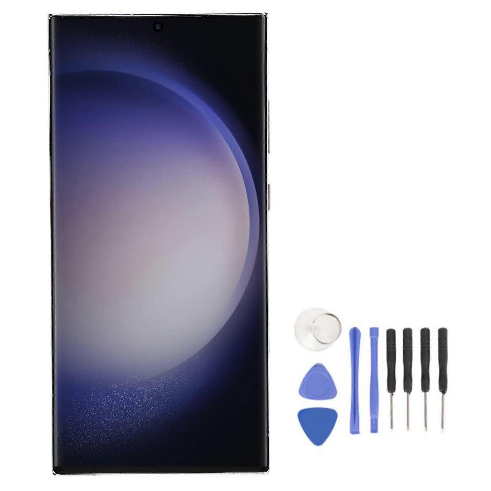Galaxy S23 Ultra 5G 6.7" Screen Replacement Kit with Frame & Tools - Silver