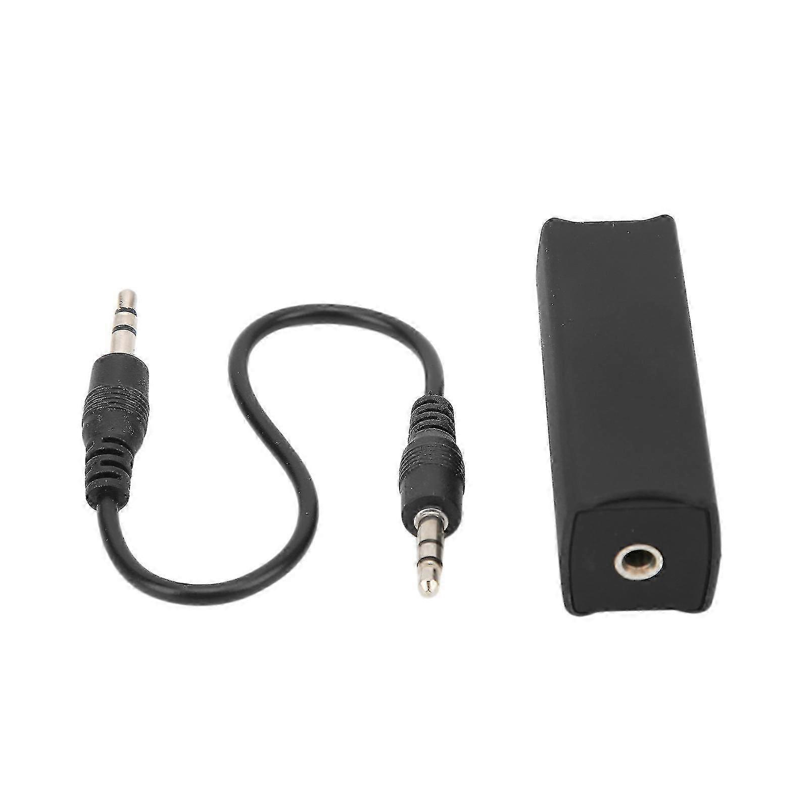 3.5mm/0.14in Ground Loop Noise Filter Isolating Black 20HZ20KHZ Compatible with Automotive and Home Audio Systems
