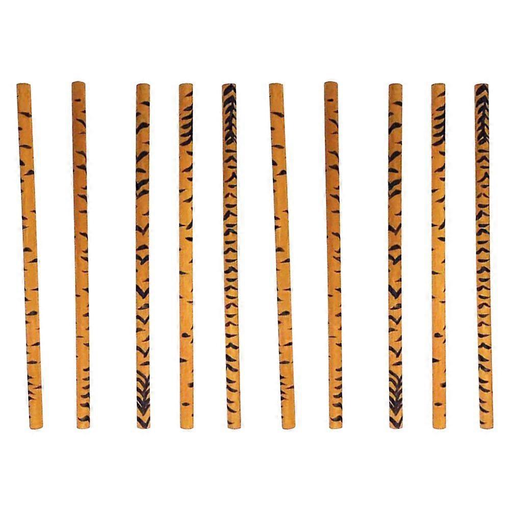 10Pcs Wooden Pencils Kids Practice Pencils Animals Pattern Pencils Decorative HB Pencils