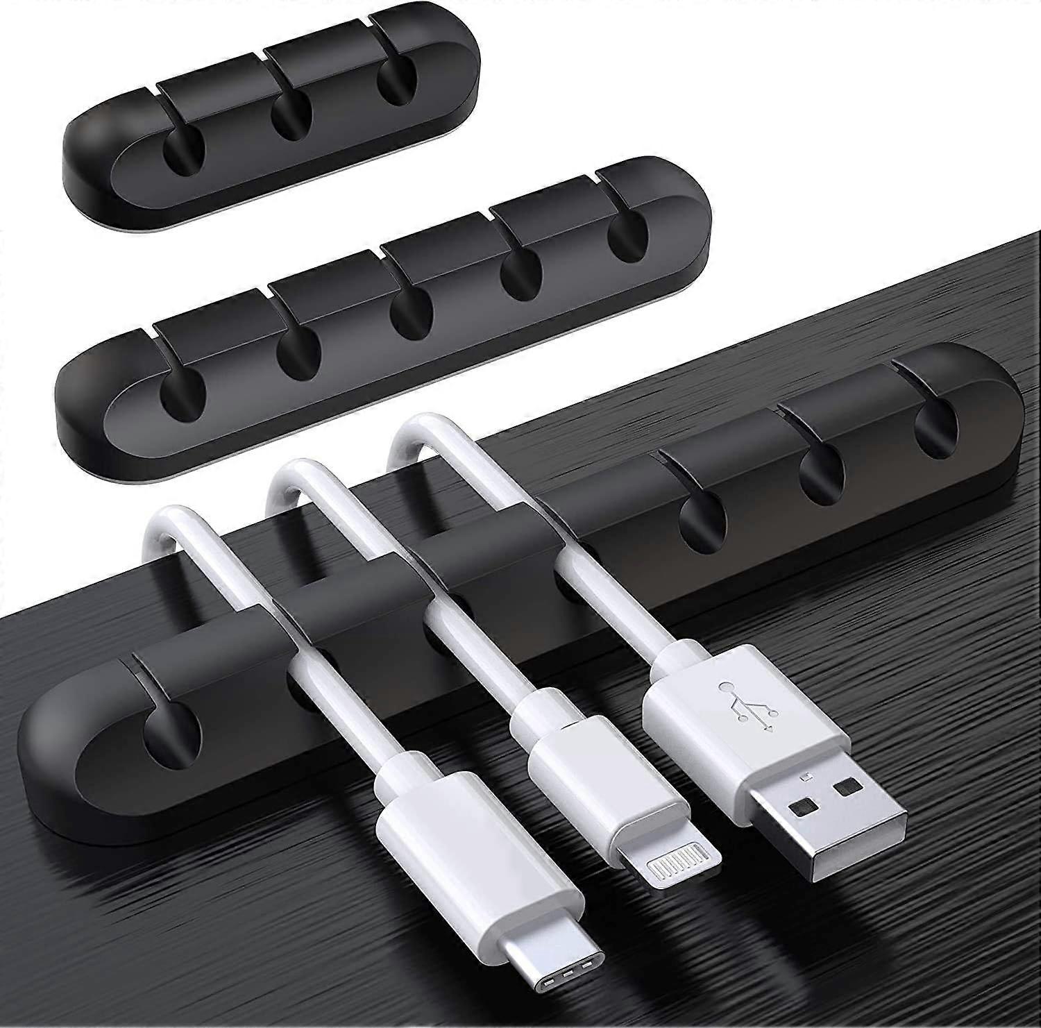 Cable Holder Cable Management 3-Pack Cable Clips Multipurpose Cable Management Silicone Set Usb Charging Cable