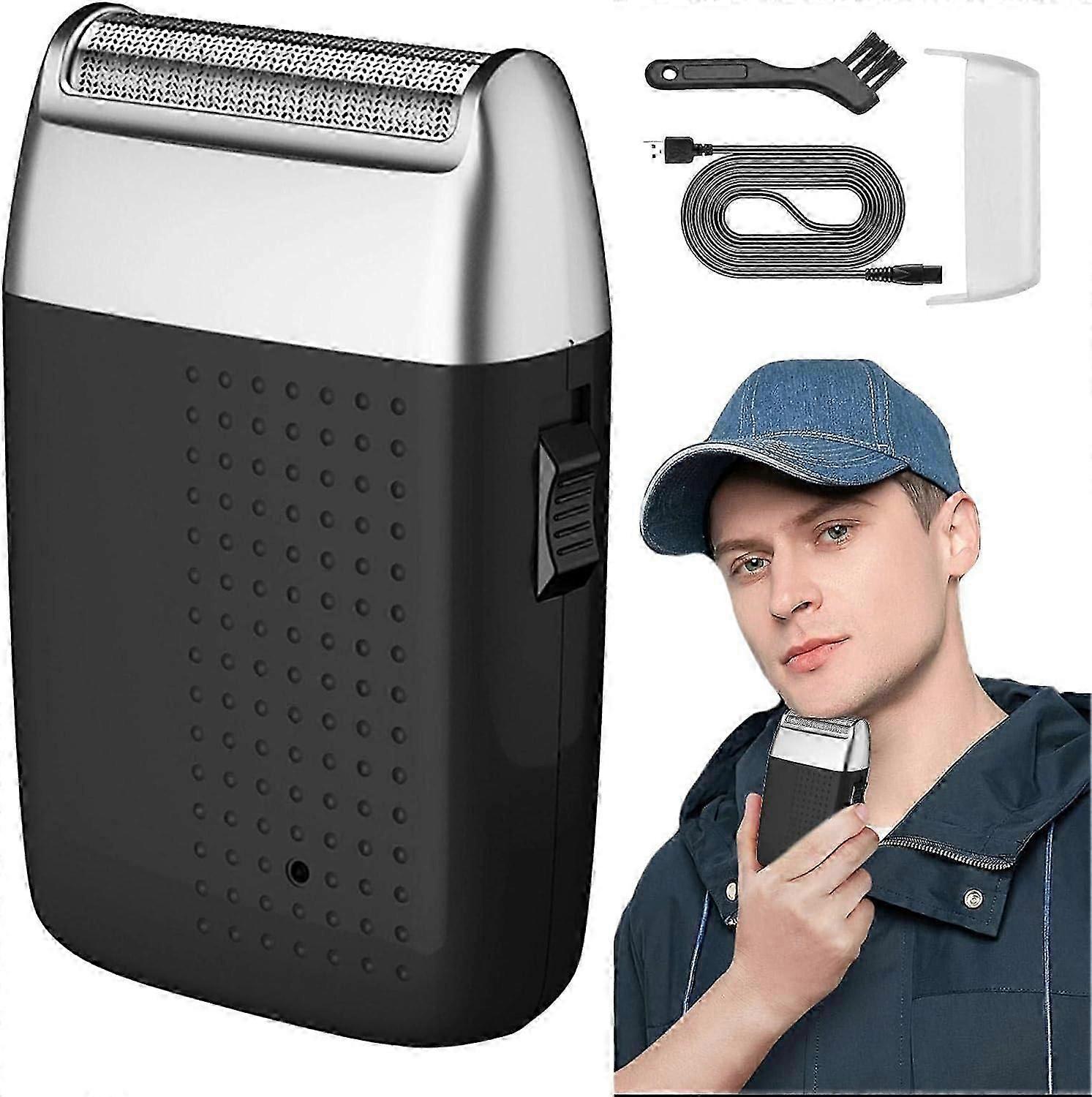 Rechargeable Beard,Lightweight Shaver Comfortable Beard Grooming Tool with USB Port for Home Travel Offices Schools Outings