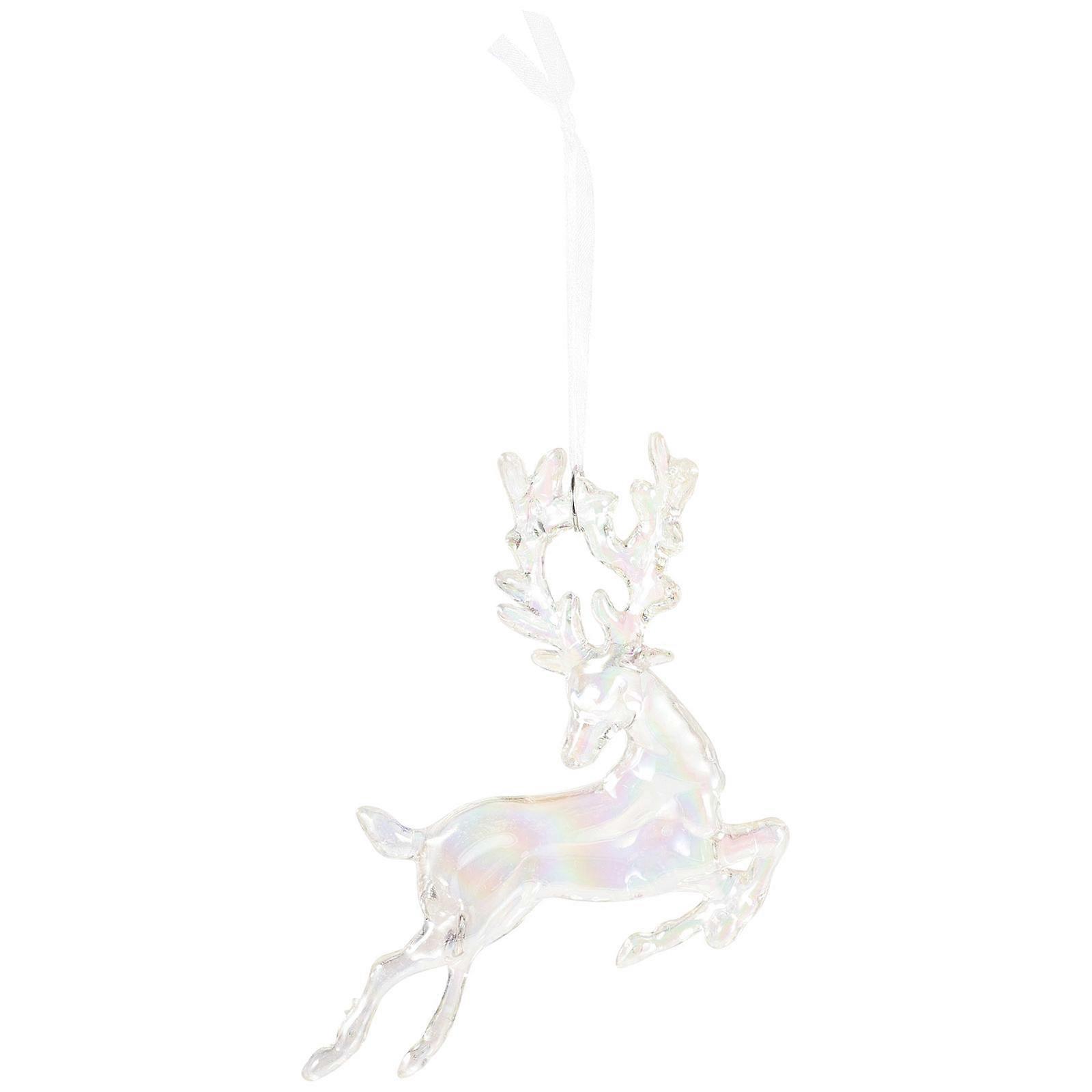 Decorative Acrylic Reindeer Pendant for Holiday Season and Tree Embellishment