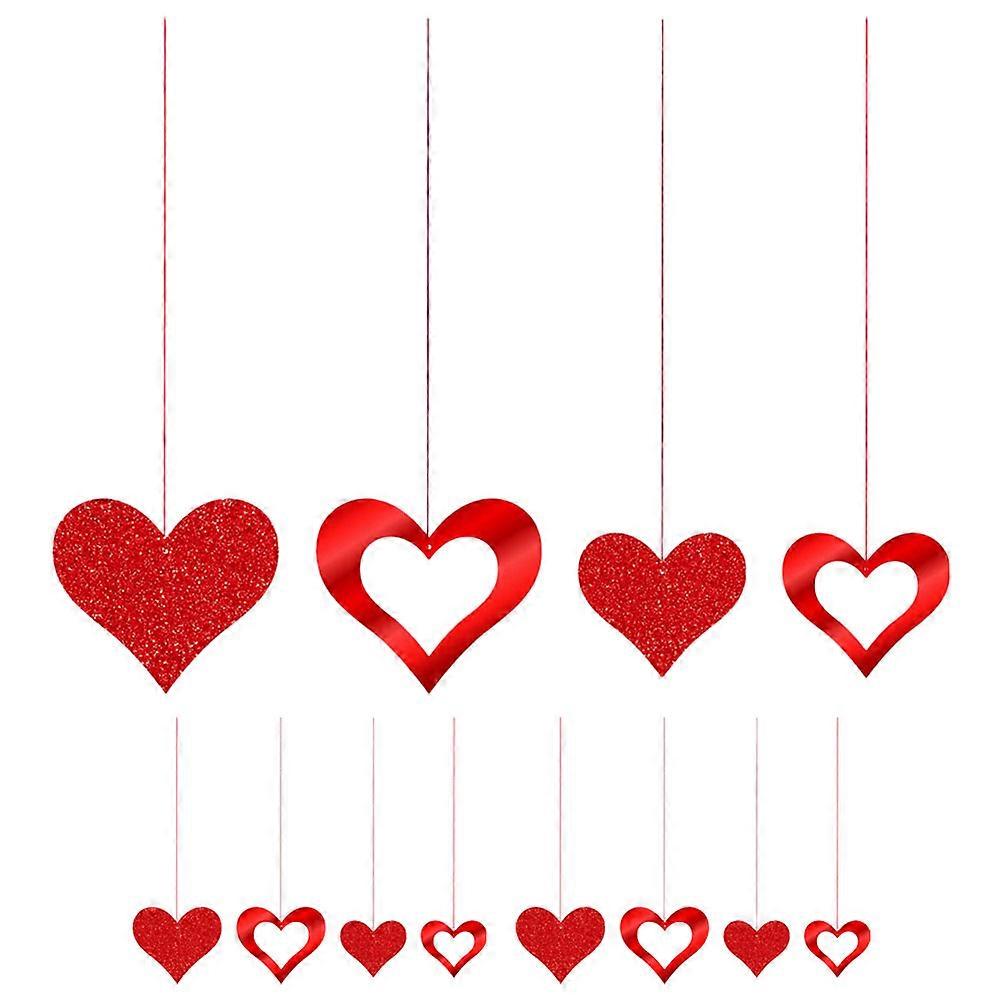 Valentines Decor Set, Heart-Shaped Ornaments for Parties and Home Ambiance