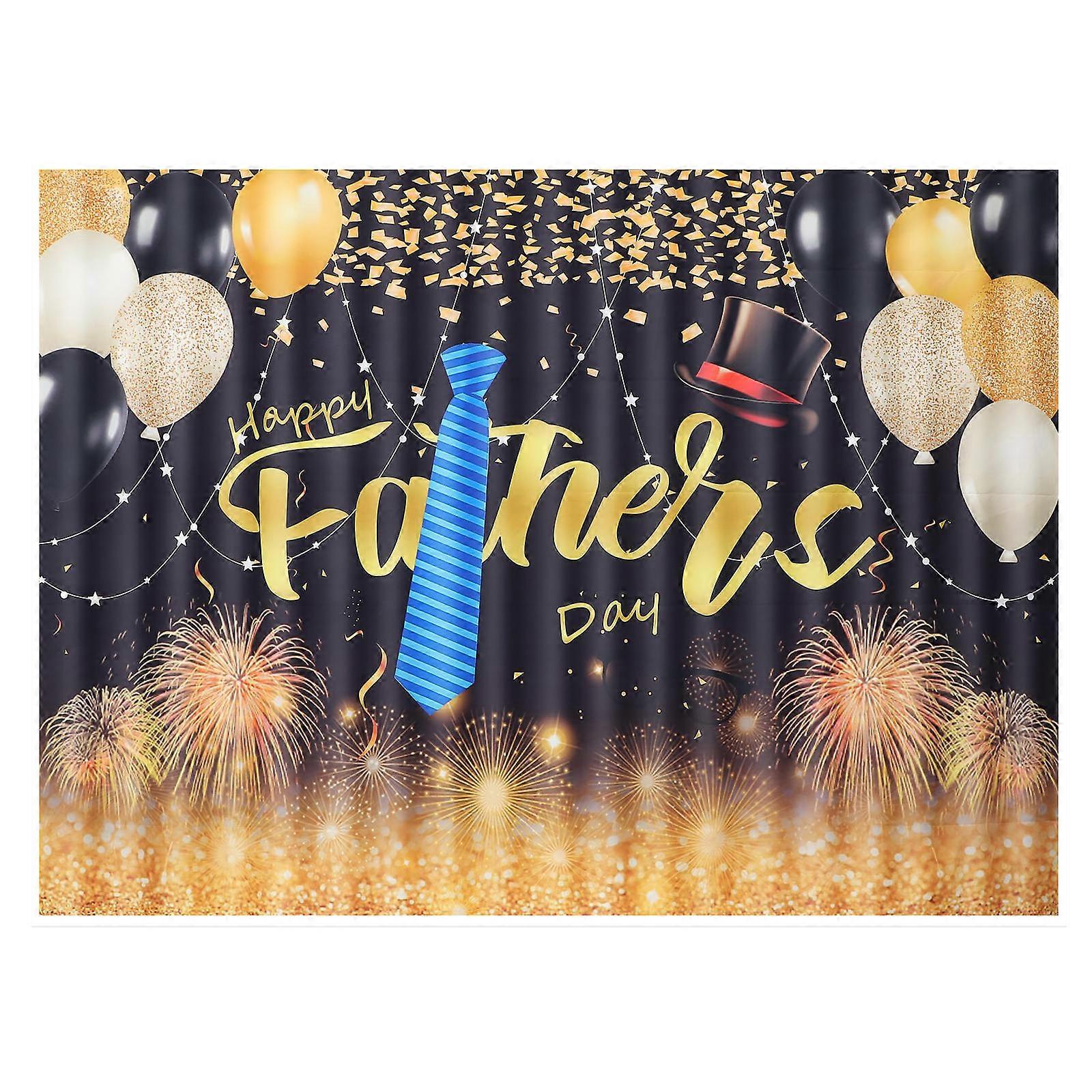 Father's Day Decorations Party Backdrop Multi-Colored Rectangular Fabric 1Set