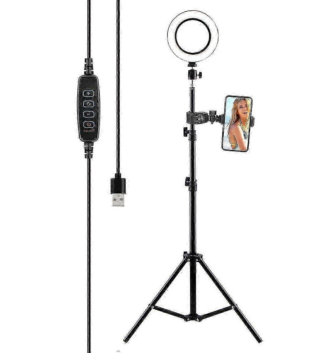1.6m Selfie Flash LED Ring Light with Tripod for Smartphone Camera