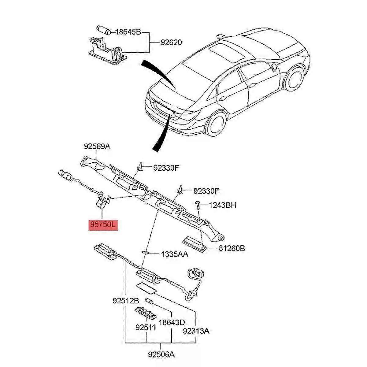 95760-3S100 Car Rear View Camera Reverse 95760-3S101 3S102 Suitable for  Hyundai I45 Sonata YF 2011-2014 Back-Up Parking Camera