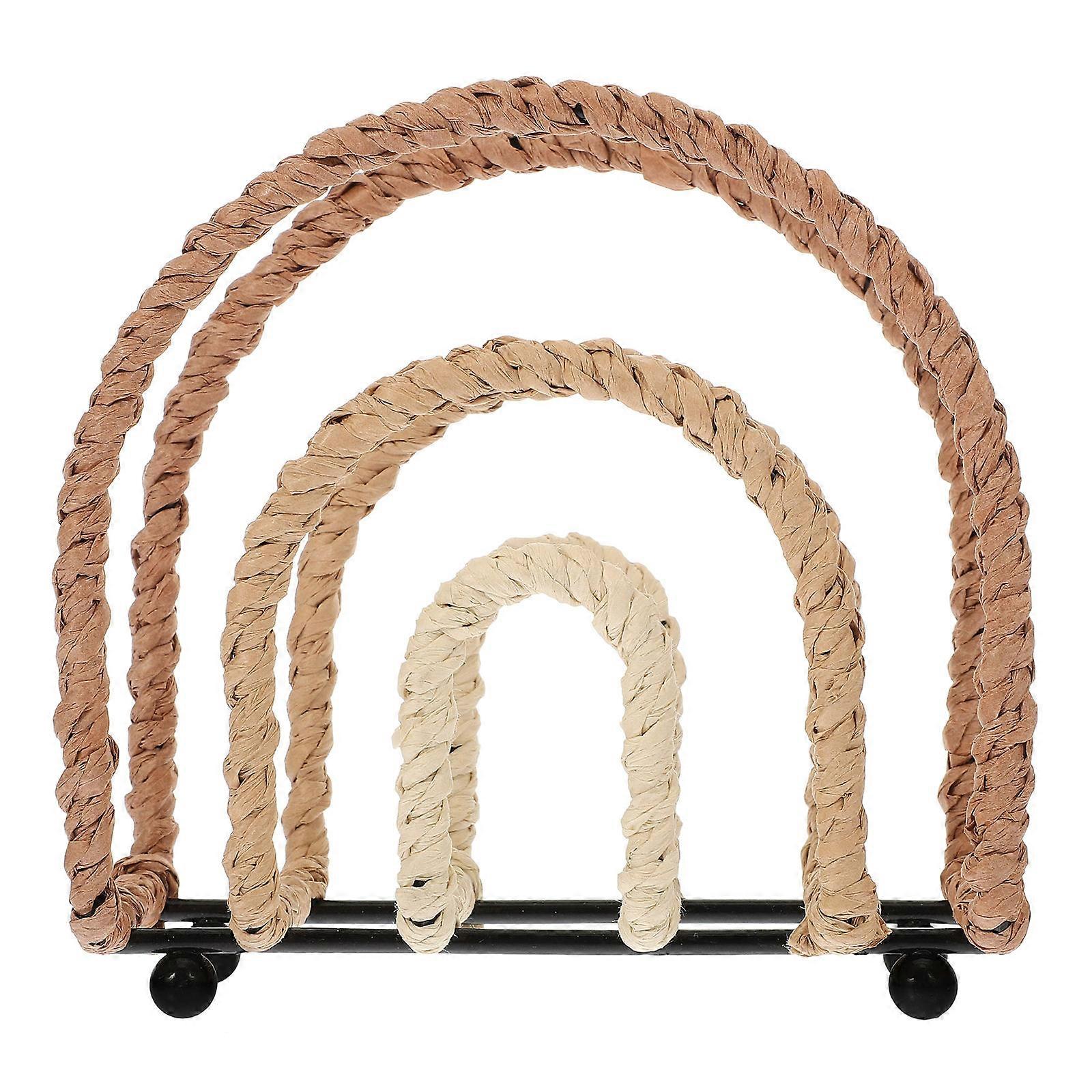Iron Napkin Holder Hollow Out Design Paper Napkin Storage For Home Office 14.00X14.00X7.00CM Bohemian 1Pcs