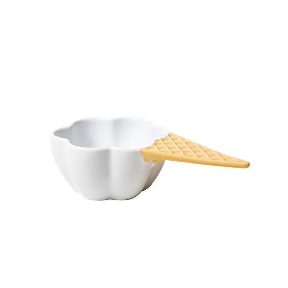 Ice Cream Bowls With Handles Dessert Bowl Handled Modern For Dining Yellow 1Set