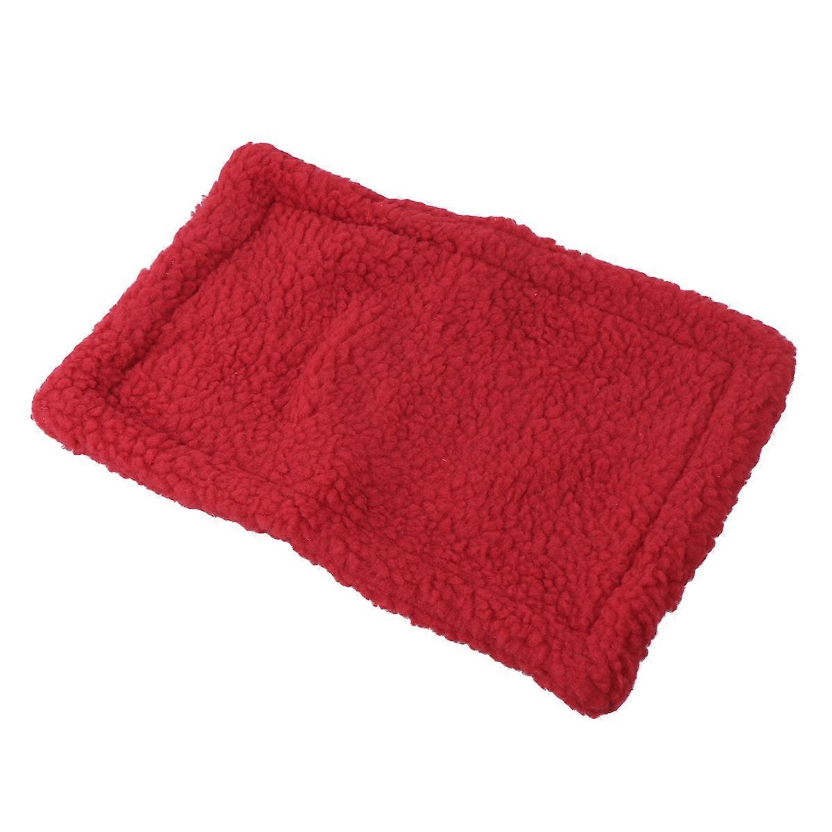 Hamster Accessories Soft Bedding Warm Cushion Durable Red 30x20cm Easy to Small Pet Supplies 1Pcs
