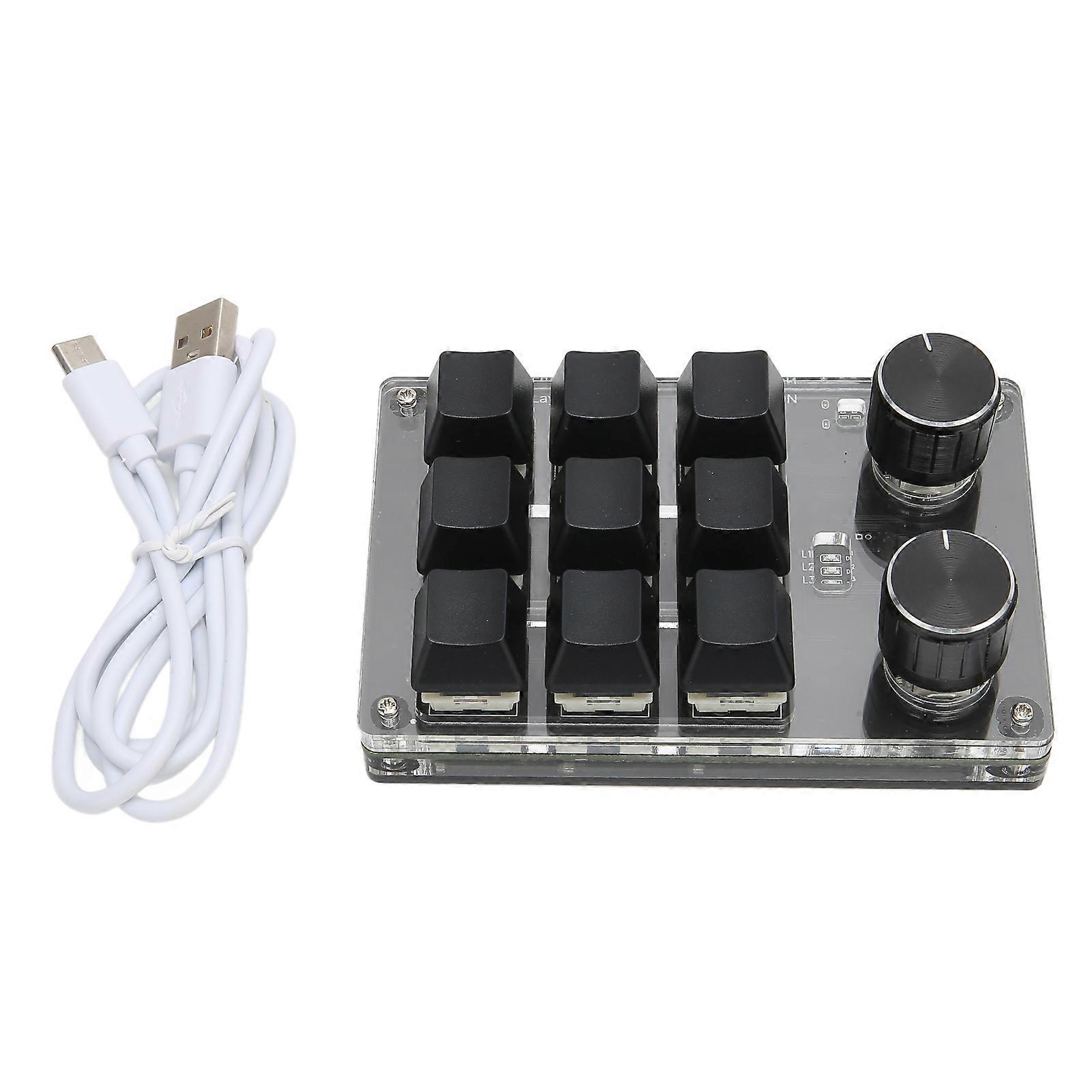 Mechanical Gaming Keyboard 9 Keys 2 Buttons Small USB Wireless Dual Mode OSU Keyboard DIY Programmable Keyboard