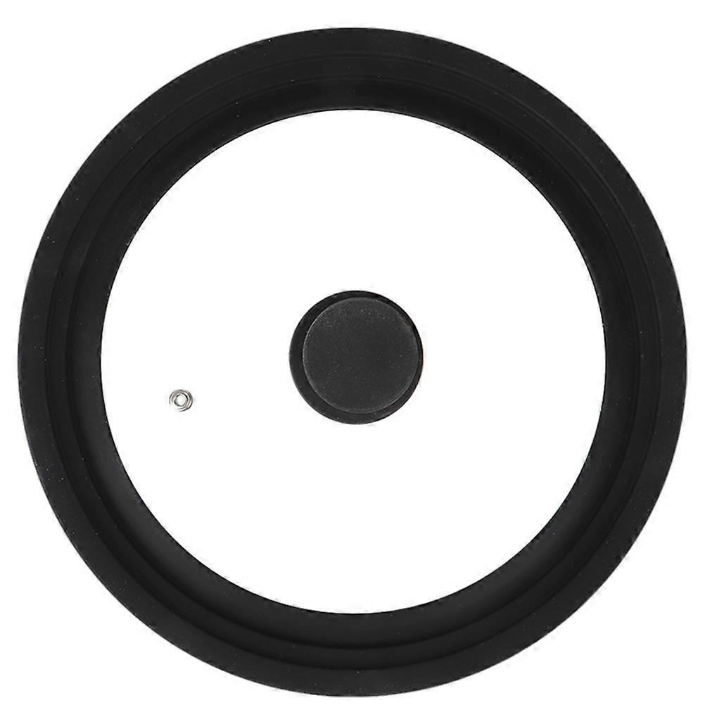 Tempered Glass Pot Lid with Silicone Edge Multi Use Cover for Frying and Stewing Pots Oil Splatter Prevention and Even Heat Circulation