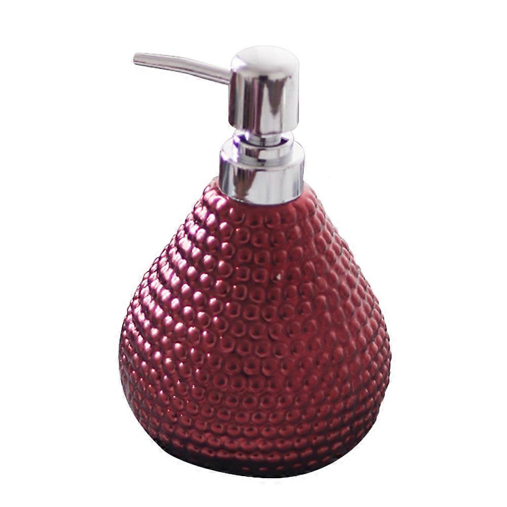 Dispenser Pump Bottle Red Ceramics Leakproof For Shampoo Lotion Liquid Soap Hand 1Pcs