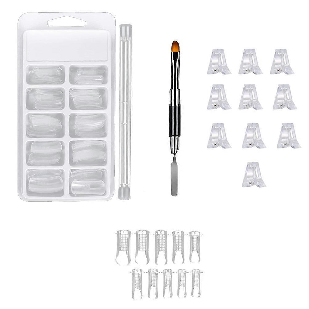 Nail Tools Set Manicure Tool Nail Extension Firm Fixation Home Use 20x10cm White 1Set
