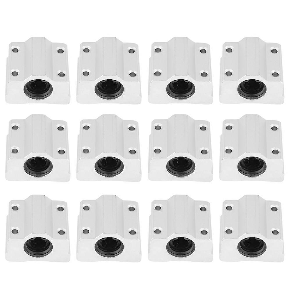 12Pcs SCS8UU 8mm Aluminum Linear Motion Rolling Ball Bearing Block Slide for CNC