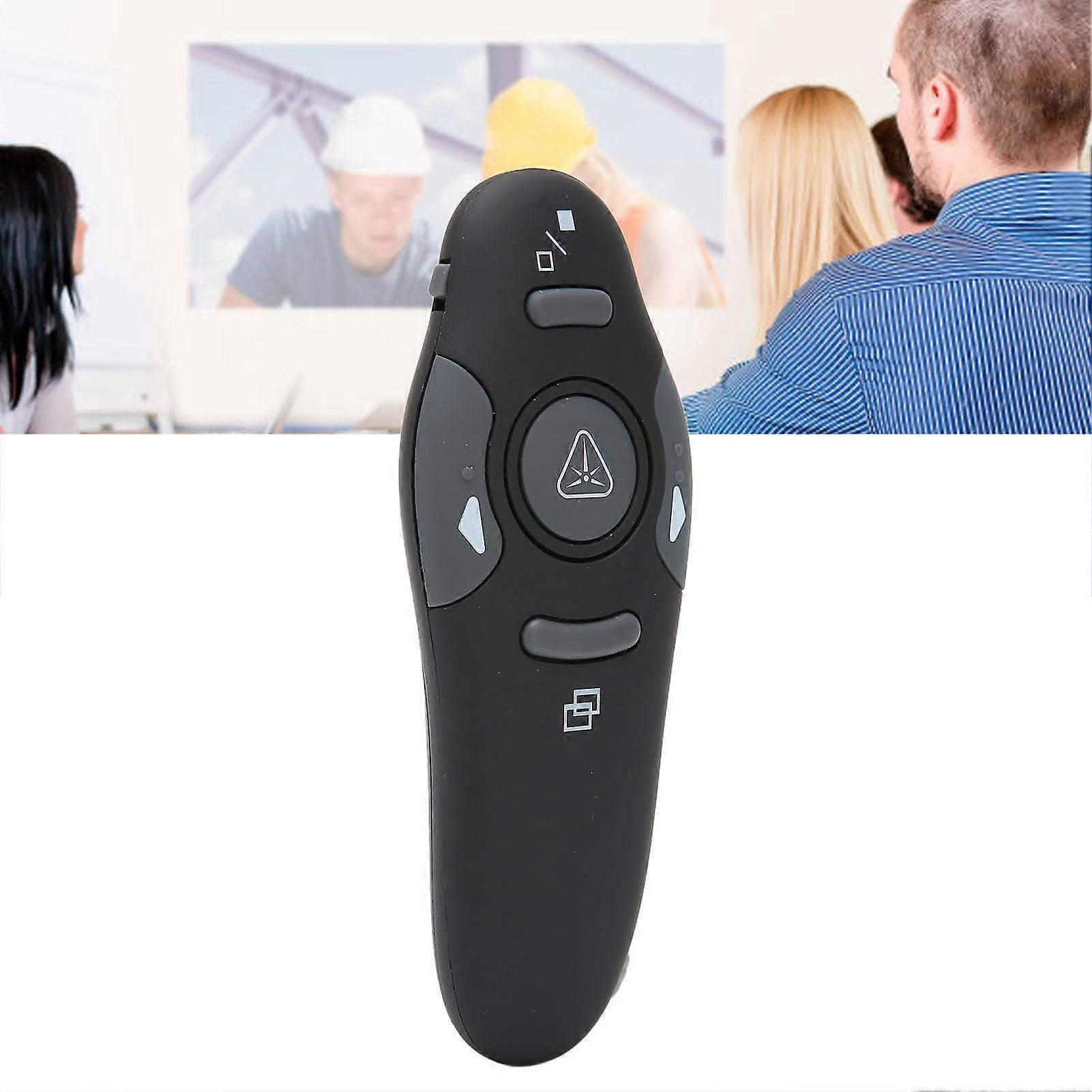 Ergonomic Handheld Presentation Clicker 2.4 GHz Wireless Presenter Remote Control with Wireless Receiver