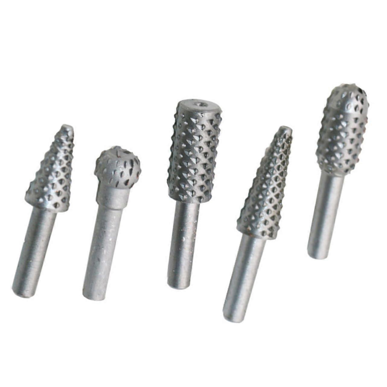 Rotating Bits Deburring Tool Set, 5-Piece Engraving and Woodcarving Drill Bit Deburring Tool for Rotary Cutter