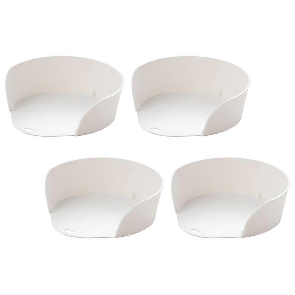 Multi-Use Vegetable Plate Prep Meat Plate Japanese Style Food Plate Home Use 15.5X15.5X5.5CM Food Storage 4Pcs