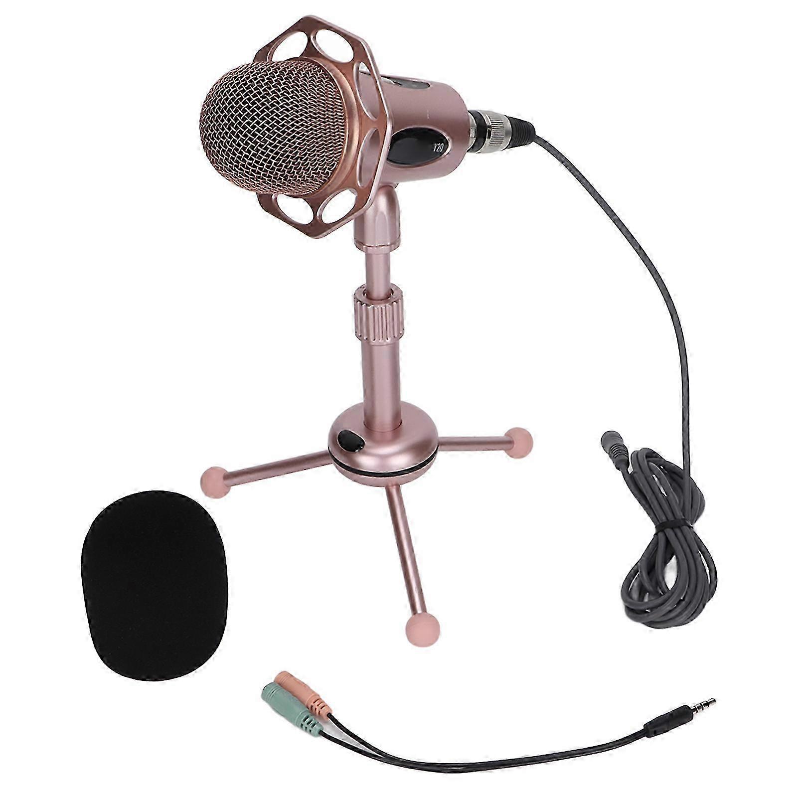 Sensitive Omnidirectional 360 Condenser Microphone with Low Noise, Stable Wired Design Compatible with Various Operating Systems Including W