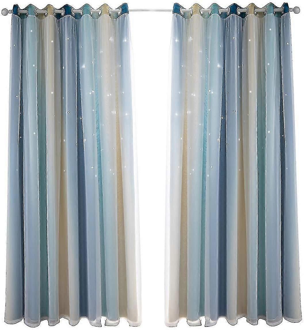 Double-layer hollow star curtains Double-layer star curtains