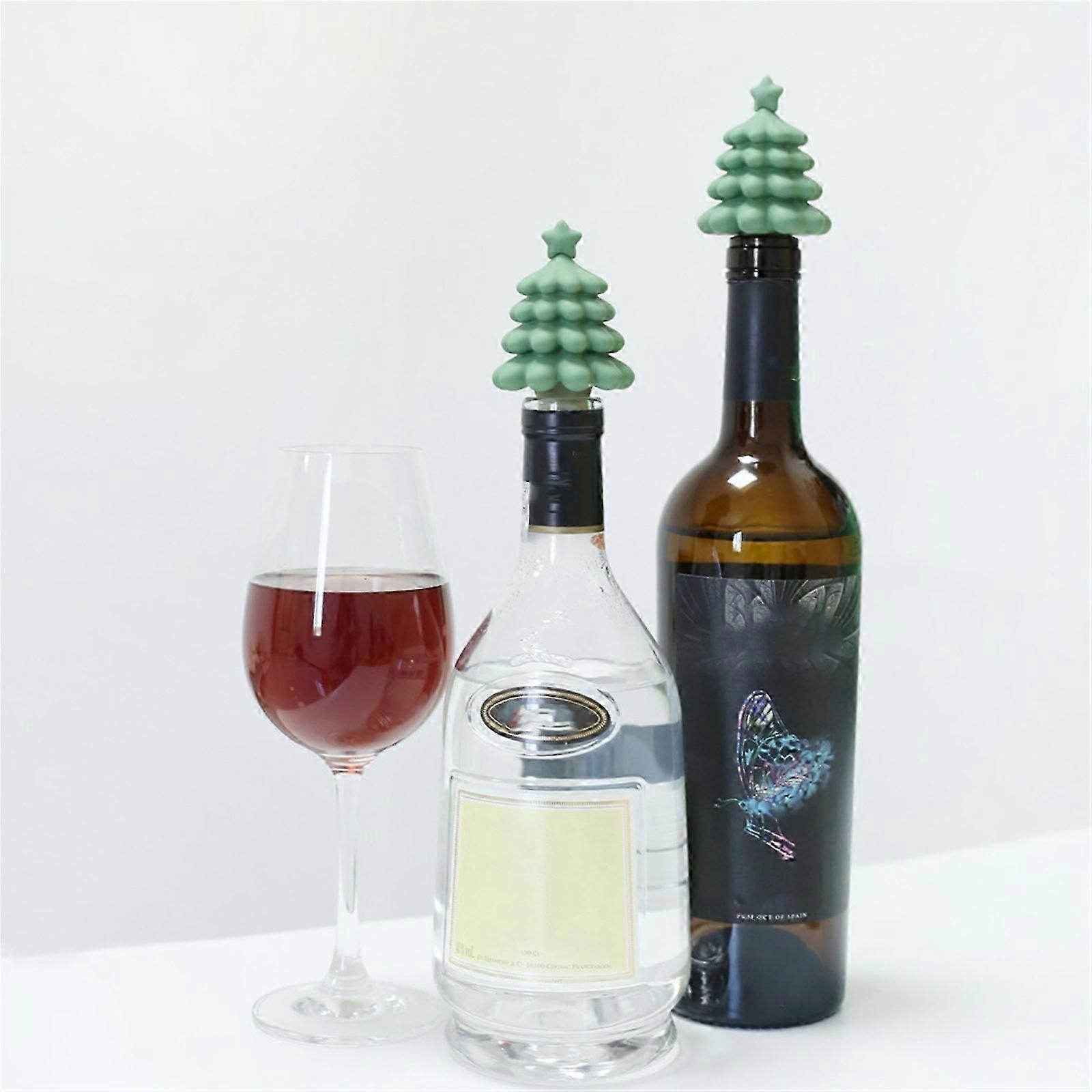 Silicones Wine Stopper Christmas Tree Shape Beverage Bottle Seal Caps Keep Wine