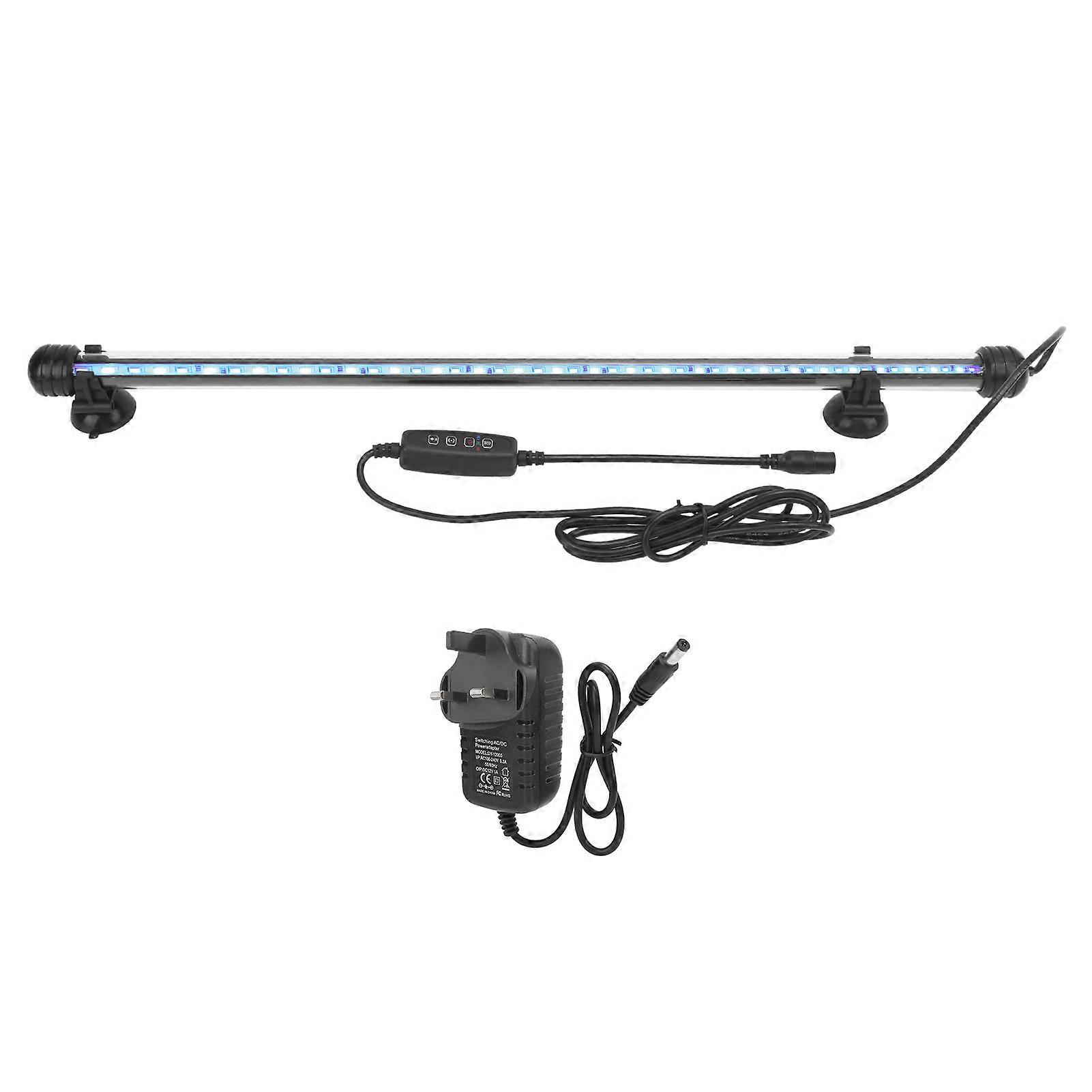 Aquarium Light Waterproof Fish Tank Lighting with LED Light 3 Modes Dimmable 100‑240VUK Plug 48CM
