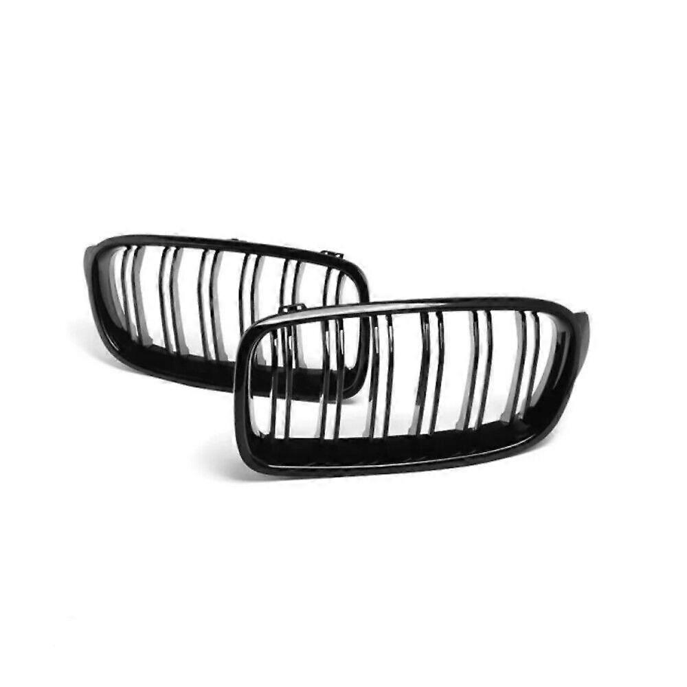 FOR BMW F30 F31 3 SERIES GLOSS BLACK DUAL LINE KIDNEY GRILLE M PERFORMANCE STYLE MK88099