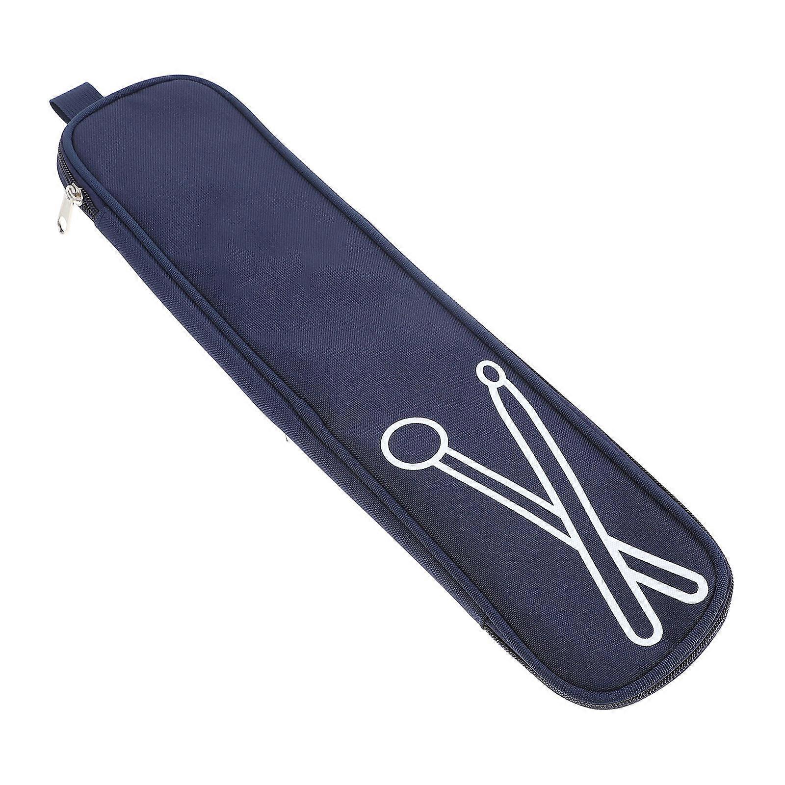 Portable Drumstick Storage Bag Dark Blue For Percussion Instrument Supply Practice Rooms 44X10X2.5CM Protect Drumsticks 1Set
