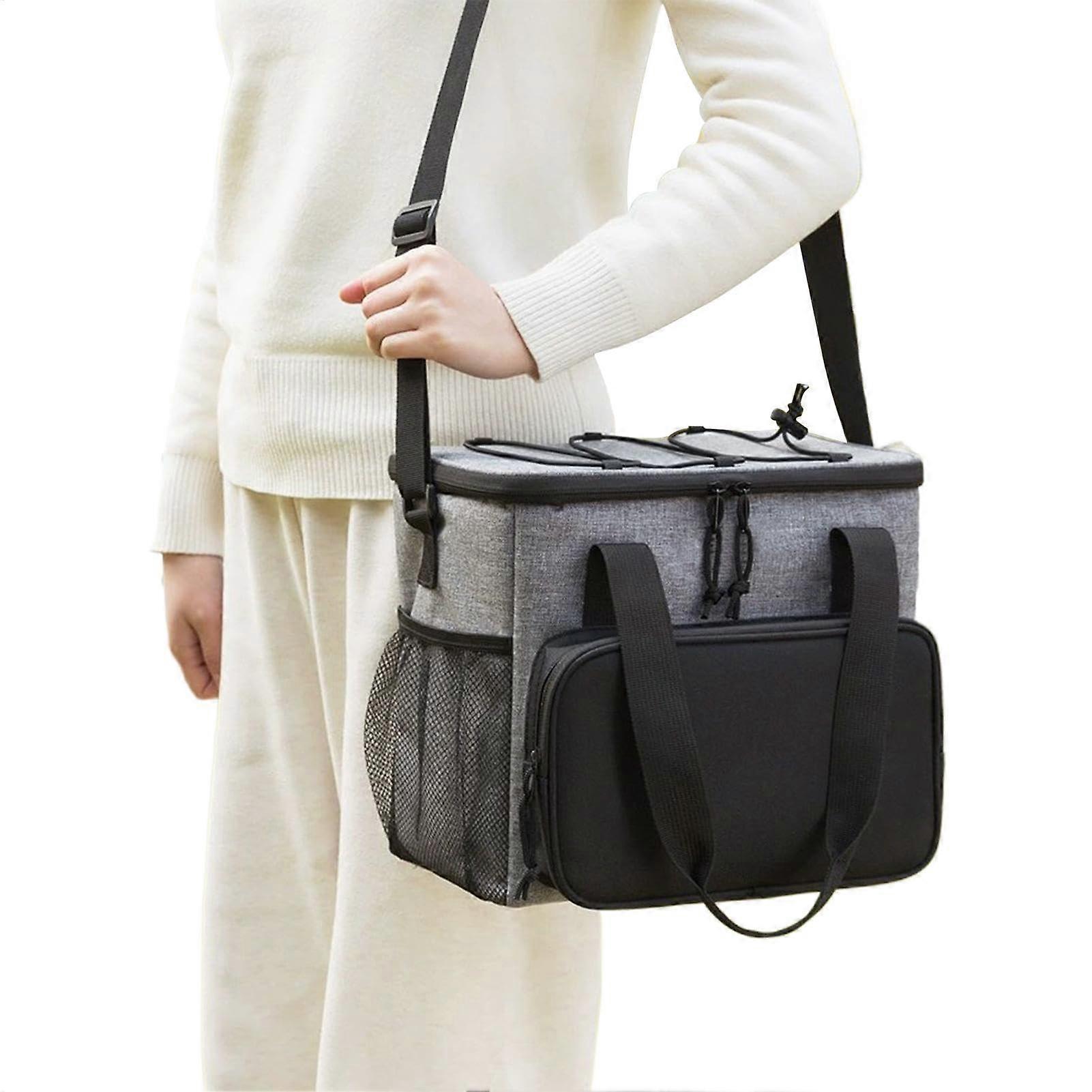 Insulated Cooler Bag With Dividers for Groceries, Camping and Picnics