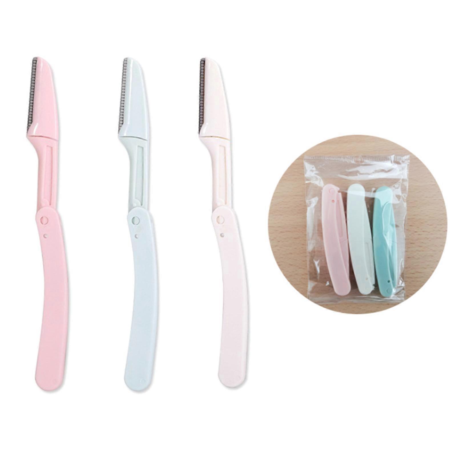 3PCS Folding Eyebrow Trimmers Universal Mini Portable Eyebrow Shaving Tool